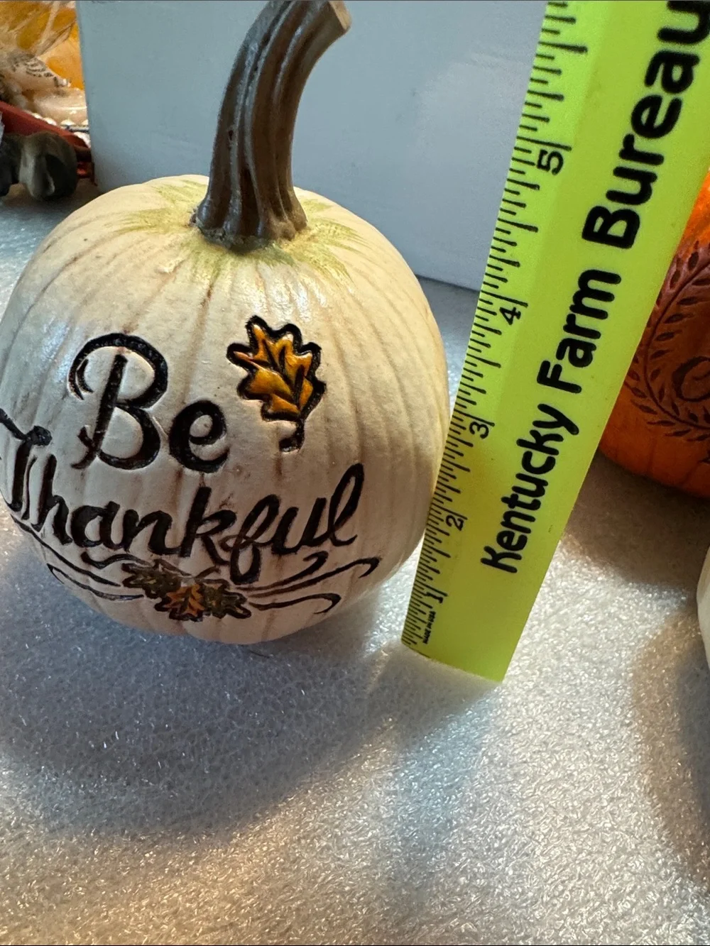 Thanksgiving Decorative Pumpkin Set — Orange & White Seasonal Accents